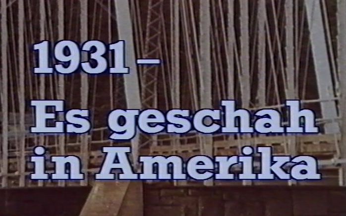 1931 - Es geschah in Amerika